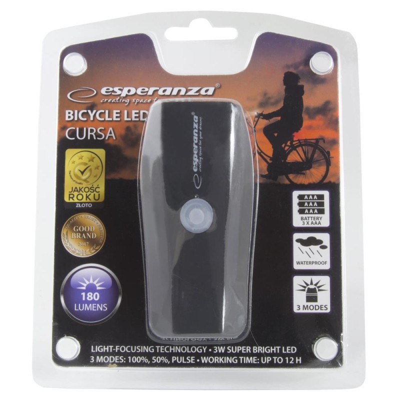 Lampka LED rowerowa Esperanza CURSA EOT018 na przód