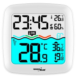 Stacja pogodowa GreenBlue GB216 z termometrem basenowym, zasięg 60m,