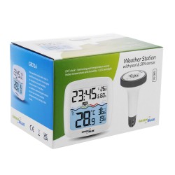 Stacja pogodowa GreenBlue GB216 z termometrem basenowym, zasięg 60m,