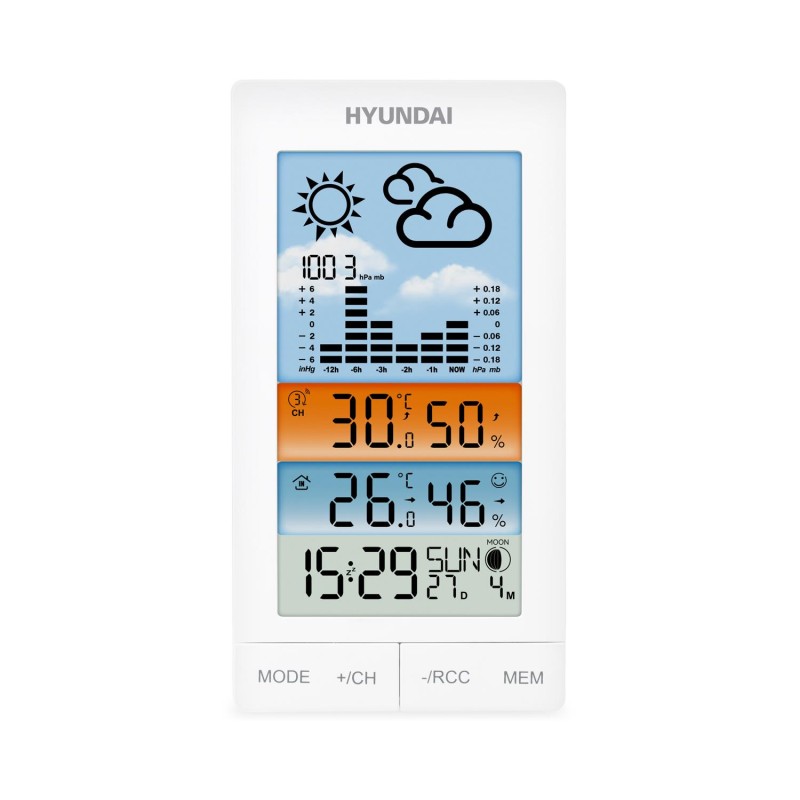 Stacja meteo Hyundai - WS2050 biała | PartsPC.pl