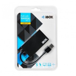 Hub USB iBOX IUH3F56 4xUSB 3.0, SLIM czarny