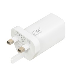 Ładowarka sieciowa GaN iBOX C-65 PD65W, USB-C, kabel USB-C w… | PartsPC.pl