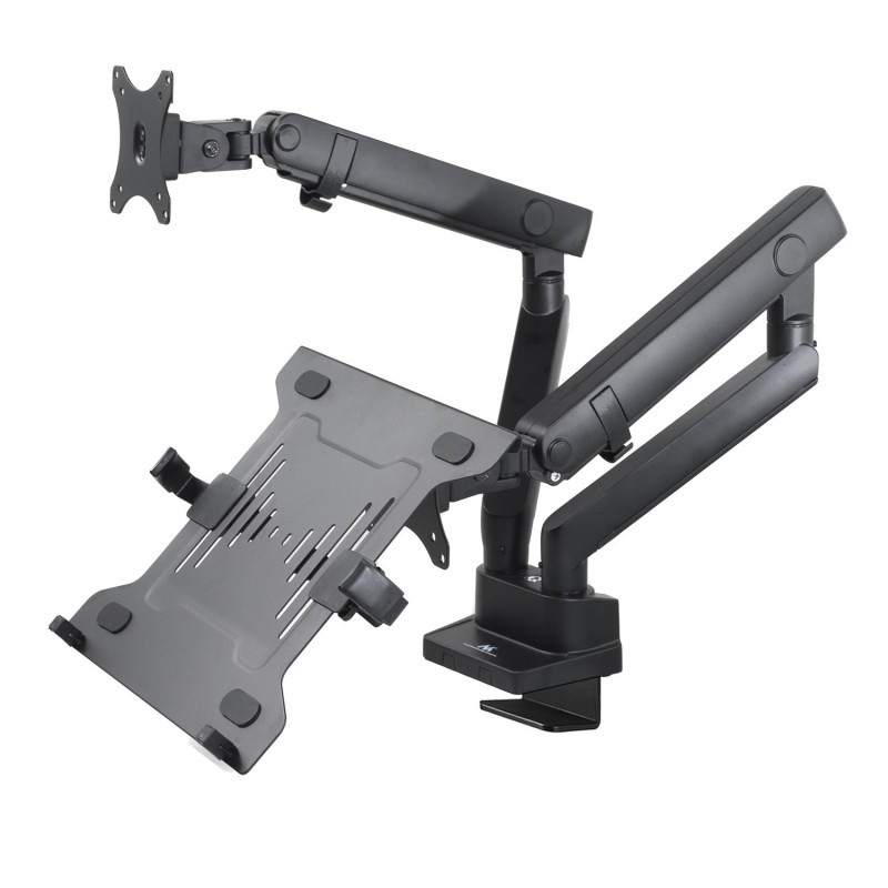 Uchwyt biurkowy podwójny do monitora i laptopa Maclean MC-813 17"-32" 2x8kg