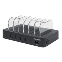 Stacja ładująca Manhattan 6-Portowa USB-A | PartsPC.pl