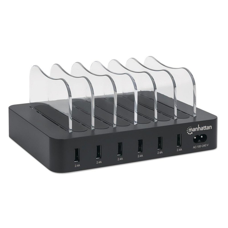 Stacja ładująca Manhattan 6-Portowa USB-A | PartsPC.pl