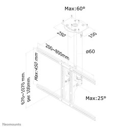 Uchwyt sufitowy PLASMA-C100 | PartsPC.pl