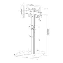 Stojak podłogowy Neomounts FL45S-825BL1 37"-75" 70kg | PartsPC.pl