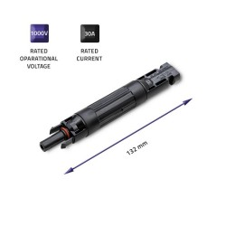 Konektor solarny z bezpiecznikiem, złącze MC4 1000V 30A | PartsPC.pl