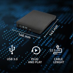 Obudowa/kieszeń na napęd optyczny CD/DVD SATA | USB3.0 | 9.5… | PartsPC.pl