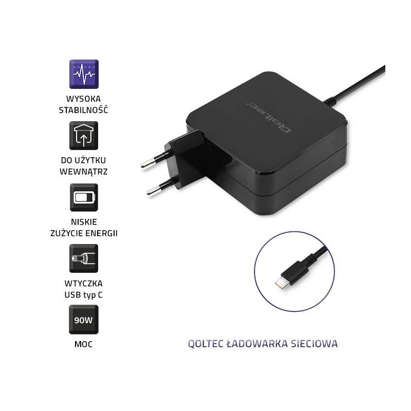 Zasilacz sieciowy 90W 20.3V 4.5A USB-C | PartsPC.pl
