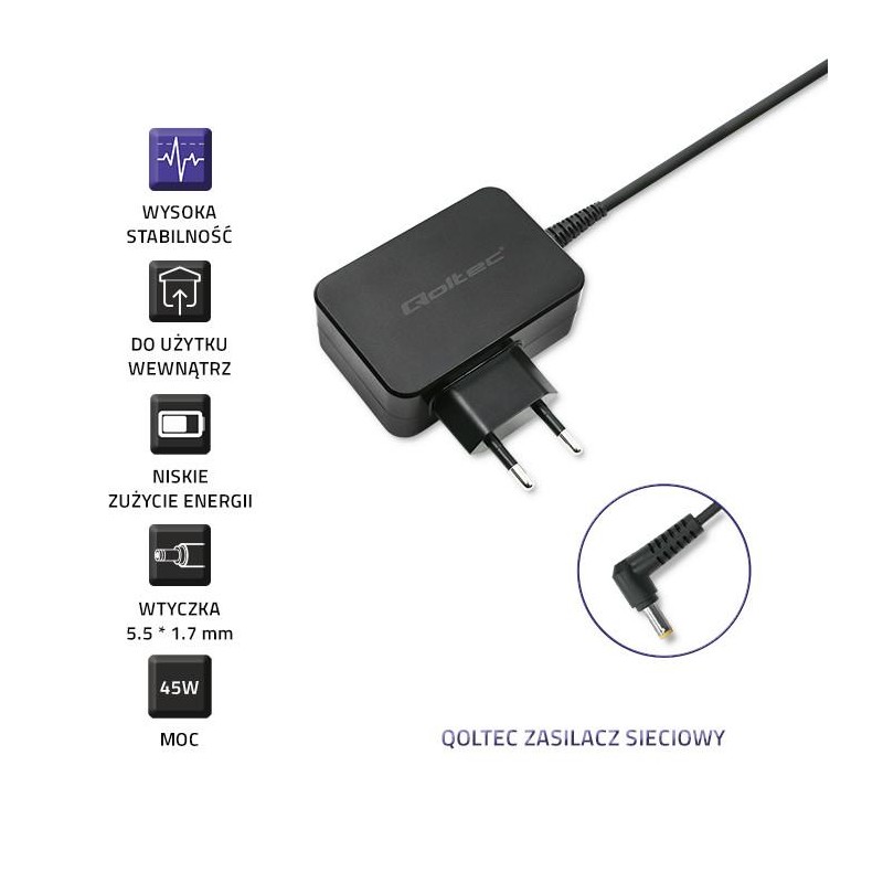 Zasilacz do Acer 45W | 19V | 2.37A | 5.5*1.7 | PartsPC.pl