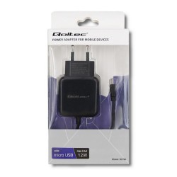 Ładowarka sieciowa 5V | 2.4A | 12W | Micro USB | Czarna | PartsPC.pl