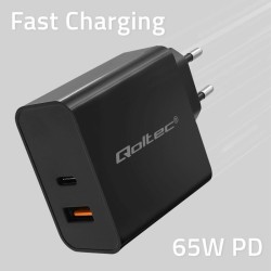 Ładowarka Super Quick PD | 1xUSB-C | 1xUSB | 65W | 5-20V |  … | PartsPC.pl