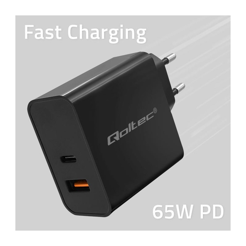 Ładowarka Super Quick PD | 1xUSB-C | 1xUSB | 65W | 5-20V |  … | PartsPC.pl