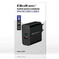 Ładowarka Super Quick PD | 1xUSB-C | 1xUSB | 90W | 5-20V | 2… | PartsPC.pl