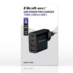 Ładowarka GaN Power Pro | 2xUSB-C | 2xUSB | 130W | 5-20V | 1… | PartsPC.pl