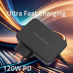 Ładowarka PD 120W Turbo | 5-28V | 3-4.5A | USB-C | Czarna | PartsPC.pl