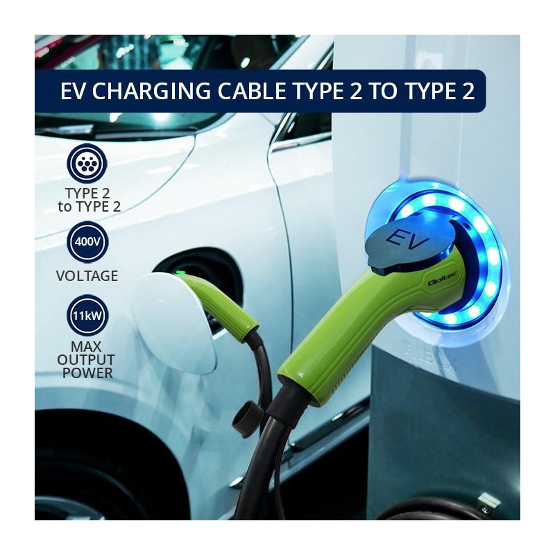 Kabel EV Qoltec do ładowania samochodu | 400V | 11kW | 16A |… | PartsPC.pl