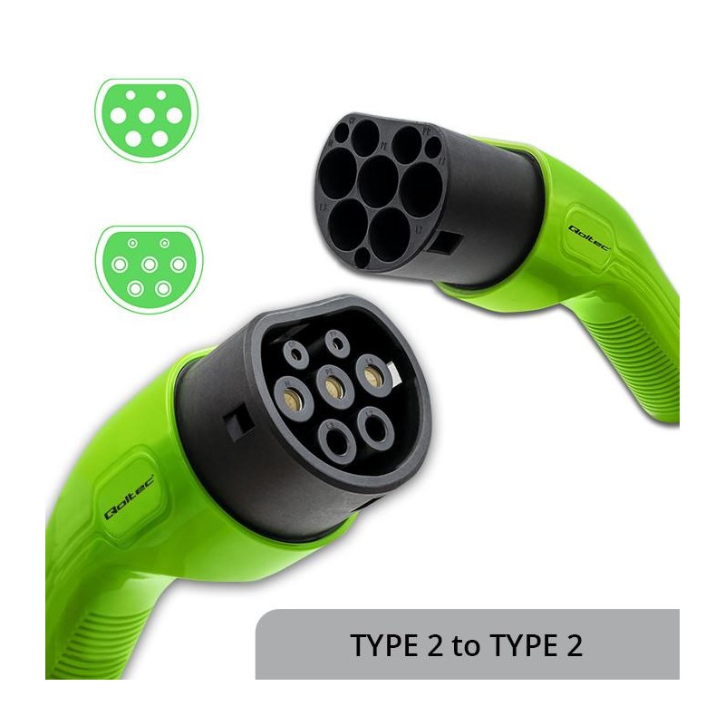 Kabel EV Qoltec do ładowania samochodu | 400V | 11kW | 16A |… | PartsPC.pl
