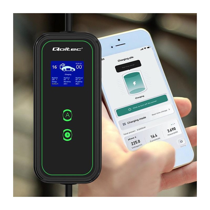 Ładowarka Qoltec do samochodu elektrycznego EV z regulacją 2… | PartsPC.pl