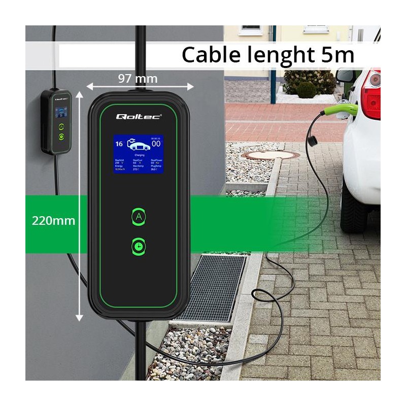 Ładowarka Qoltec do samochodu elektrycznego EV z regulacją 2… | PartsPC.pl