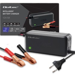 Ładowarka inteligentna Qoltec mikroprocesorowa 12V | 5A | Pr… | PartsPC.pl