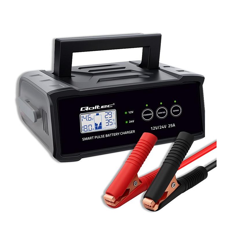 Ładowarka inteligentna Qoltec mikroprocesorowa 12V 24V 25A |… | PartsPC.pl