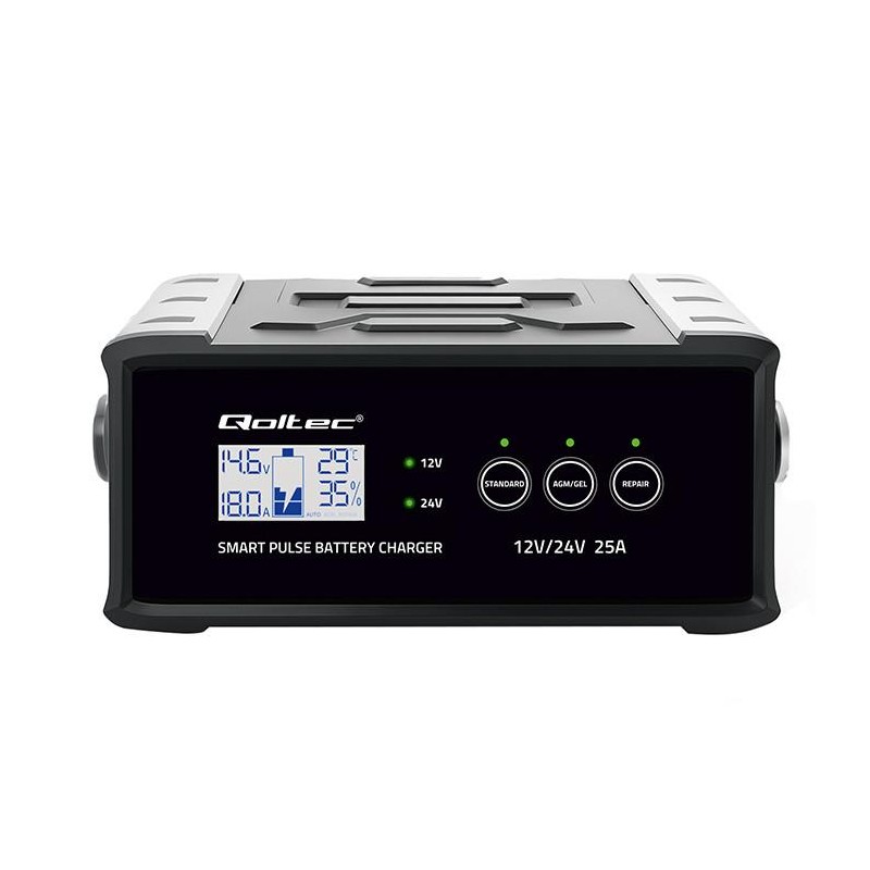 Ładowarka inteligentna Qoltec mikroprocesorowa 12V 24V 25A |… | PartsPC.pl
