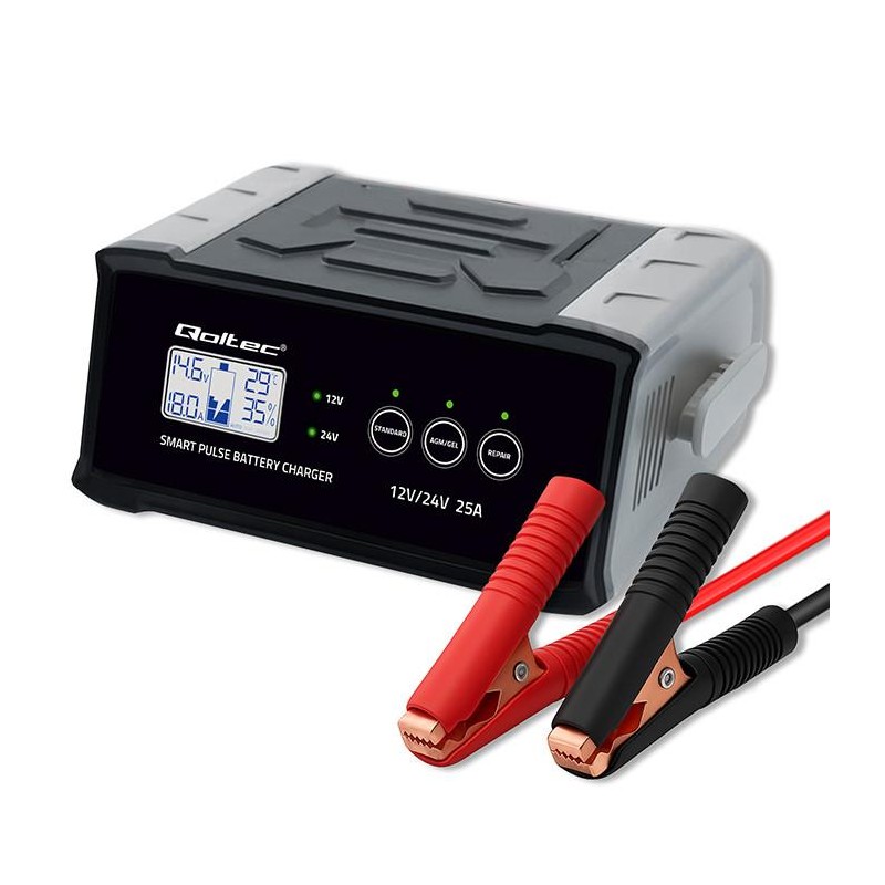 Ładowarka inteligentna Qoltec mikroprocesorowa 12V 24V 25A |… | PartsPC.pl