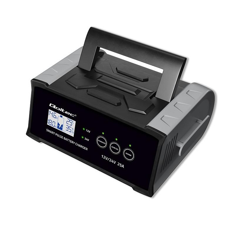Ładowarka inteligentna Qoltec mikroprocesorowa 12V 24V 25A |… | PartsPC.pl