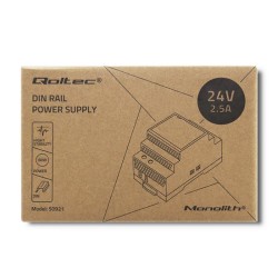 Zasilacz na szynę DIN 60W | 24V | 2.5A | Szary | PartsPC.pl