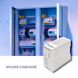 Zasilacz na szynę DIN | 40W | 24V | 1.67A | Biały | Slim | PartsPC.pl