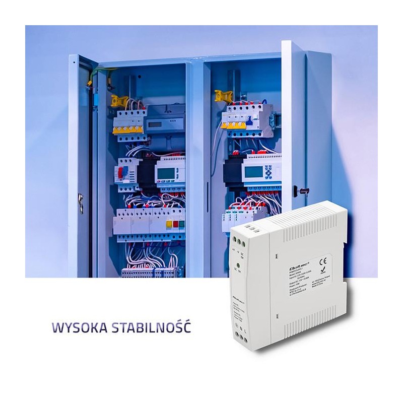 Zasilacz na szynę DIN | 10W | 12V | 0.83A | Biały | Slim | PartsPC.pl