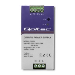 Zasilacz na szynę DIN | 240W | 24V | 10A | PartsPC.pl