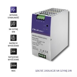 Zasilacz na szynę DIN | 240W | 24V | 10A | PartsPC.pl