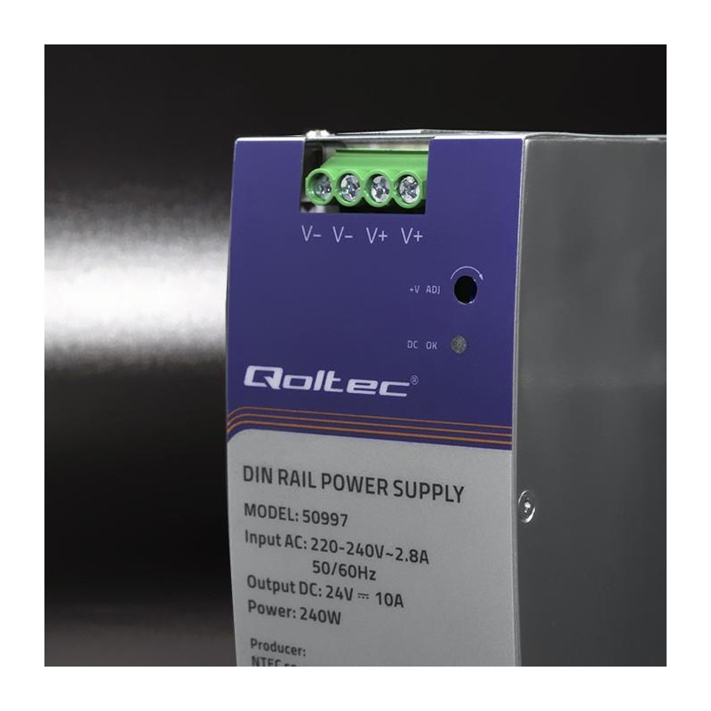 Zasilacz na szynę DIN | 240W | 24V | 10A | PartsPC.pl
