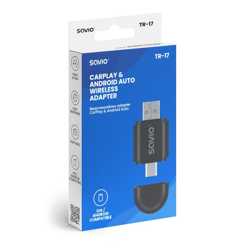 Bezprzewodowy adapter CarPlay & Android Auto TR-17 | PartsPC.pl