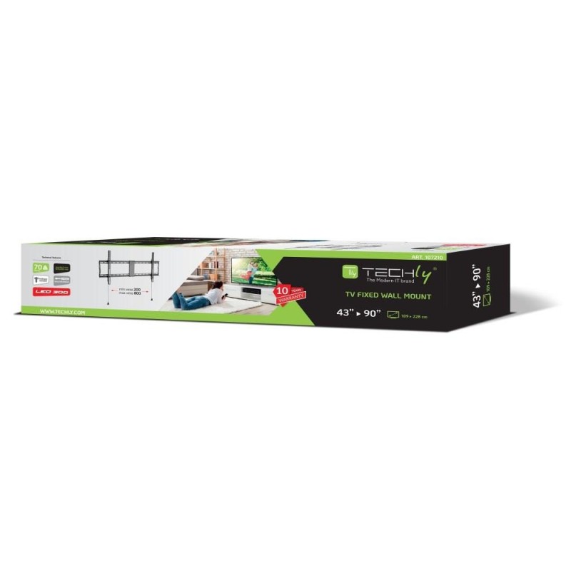 Uchwyt ścienny Techly 43"-90", 70kg slim | PartsPC.pl