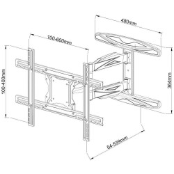 Uchwyt ścienny Techly 40"-65", 35kg obrotowy | PartsPC.pl