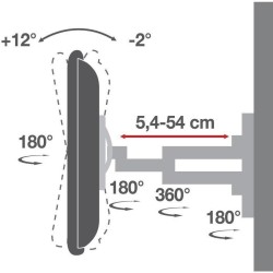 Uchwyt ścienny Techly 40"-65", 35kg obrotowy | PartsPC.pl