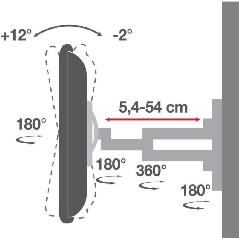 Uchwyt ścienny Techly 40"-65", 35kg obrotowy | PartsPC.pl