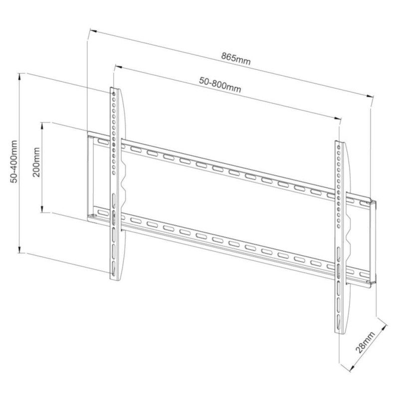 Uchwyt ścienny Techly  do TV 42-80" LED/LCD 60kg slim 28mm | PartsPC.pl