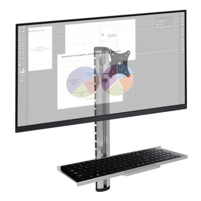 Uchwyt ścienny Techly do monitora 15-27" z półką na klawiatu… | PartsPC.pl