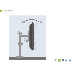 Uchwyt biurkowy regulowany 13-19cali 8kg czarny | PartsPC.pl
