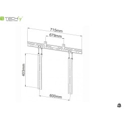 Uchwyt ścienny do soundbar, 10kg, czarny | PartsPC.pl