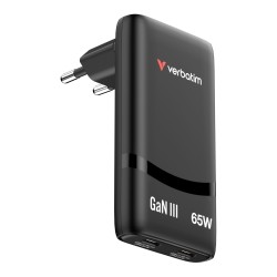 Ładowarka sieciowa Verbatim GaN Fold 'n' Go 65W 2xUSB-C PD 3… | PartsPC.pl