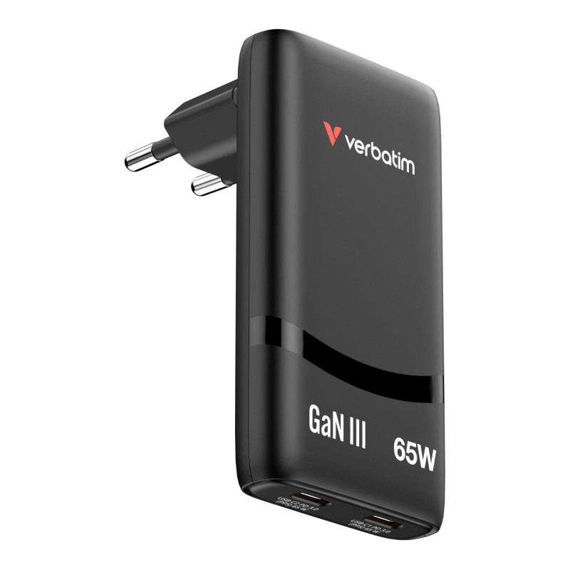 Ładowarka sieciowa Verbatim GaN Fold 'n' Go 65W 2xUSB-C PD 3… | PartsPC.pl