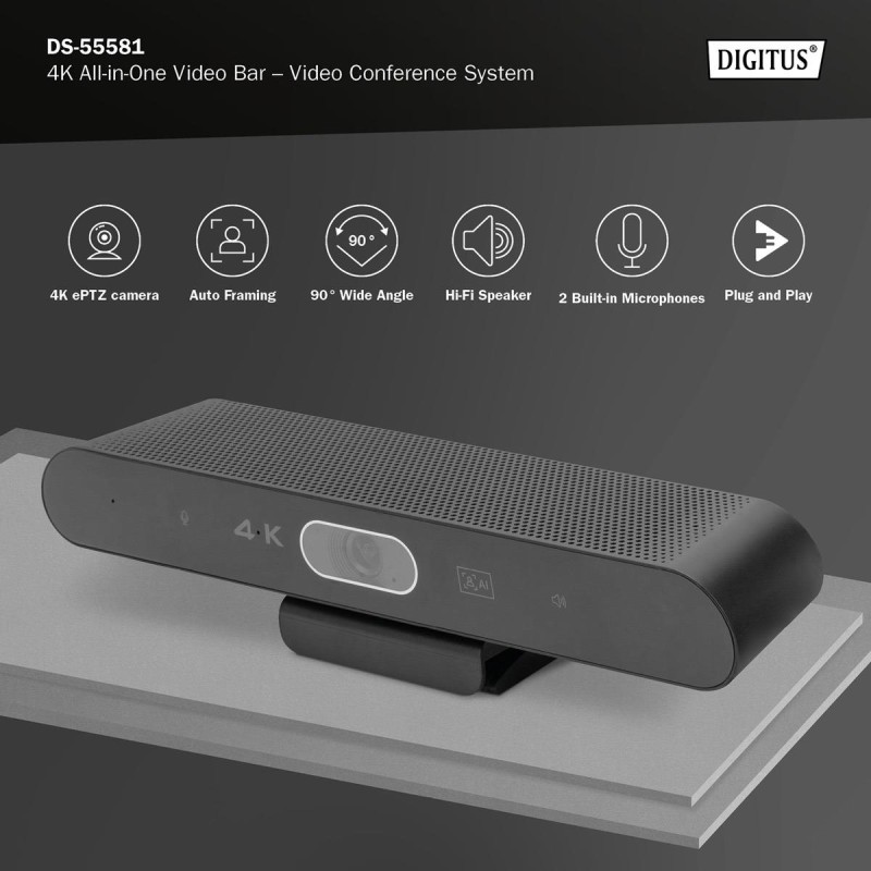 System wideokonferencji 4K ePTZ szeroki kąt 90° Sensor 3.0''… | PartsPC.pl