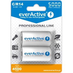 Akumulatorki C/R14 everActive Professional Line 5000 mAh 2 sztuki