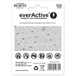 Akumulatorek 6F22/9V everActive Professional Line 320 mAh 1 … | PartsPC.pl